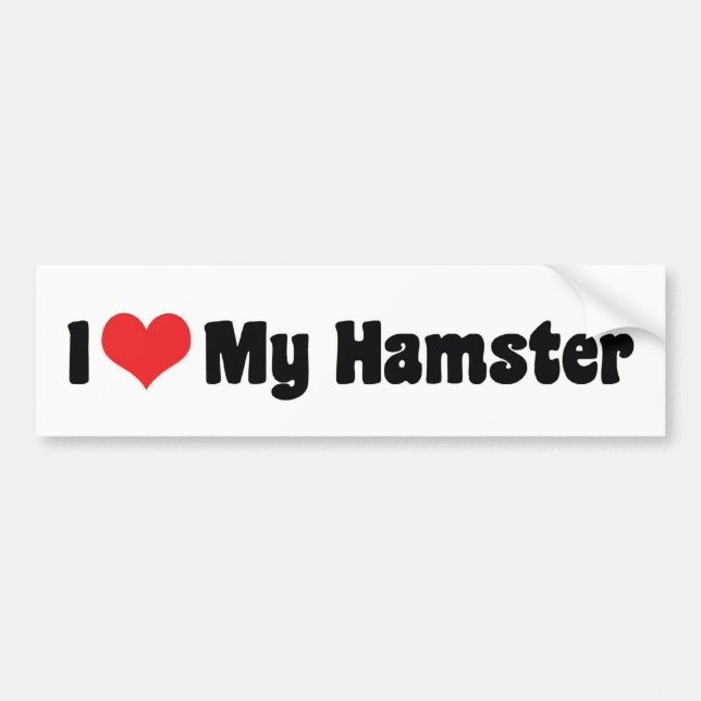 I Love Heart My Hamster Bumper Sticker (Front)