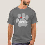 I Love (Heart) My Harrier Pawprint T-Shirt
