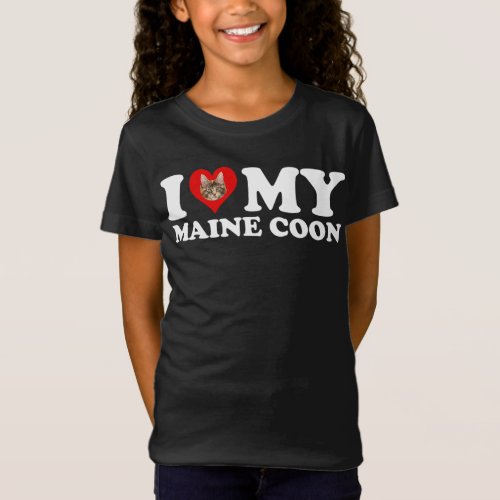 I Love Heart My Maine Coon T_Shirt