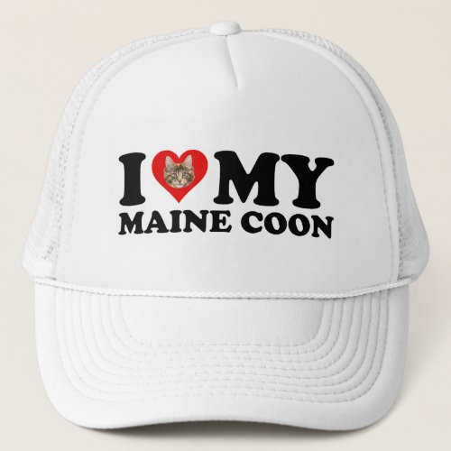 I Love Heart My Maine Coon Trucker Hat