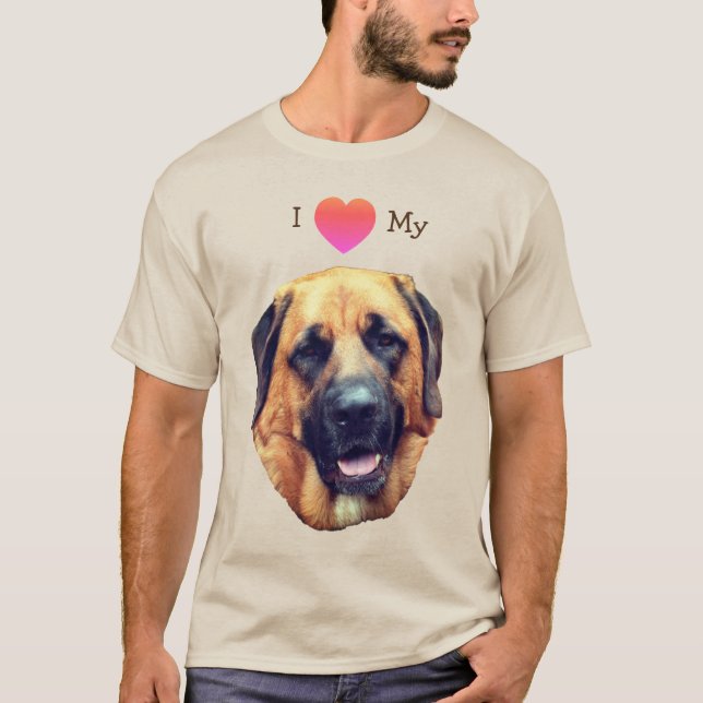I Love Heart My Mastiff Dog  T-Shirt (Front)