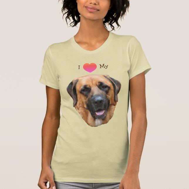 I Love Heart My Mastiff Dog  T-Shirt (Front)