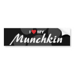 I Love (Heart) My Munchkin Bumper Sticker