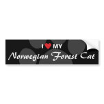 I Love (Heart) My Norwegian Forest Cat Bumper Sticker