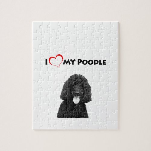 I Love Heart My Poodle Jigsaw Puzzle