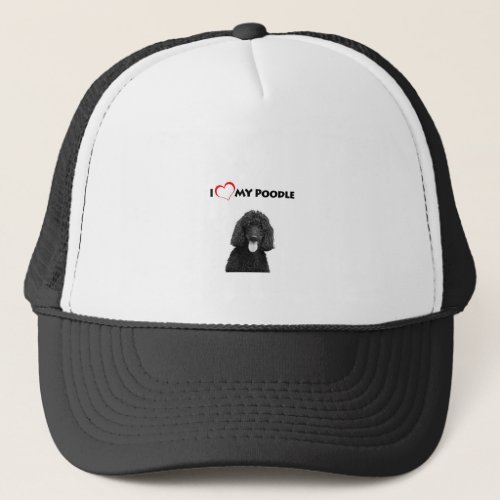 I Love Heart My Poodle Trucker Hat
