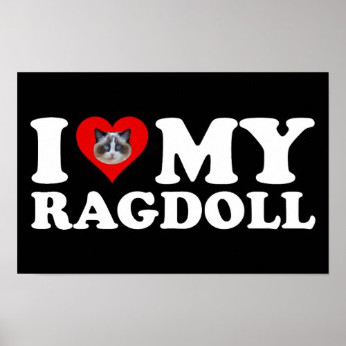 I Love Heart My Ragdoll Poster