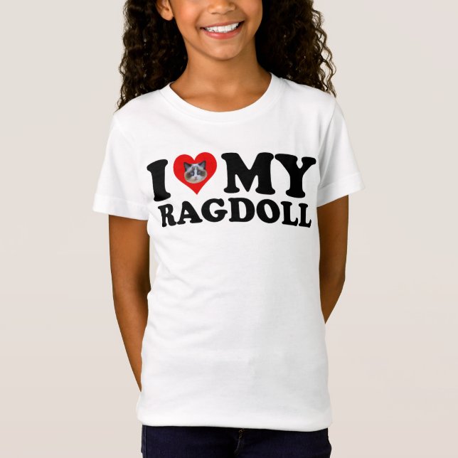 I Love (Heart) My Ragdoll T-Shirt (Front)
