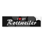 I Love (Heart) My Rottweiler (Rottie) Breed Bumper Sticker
