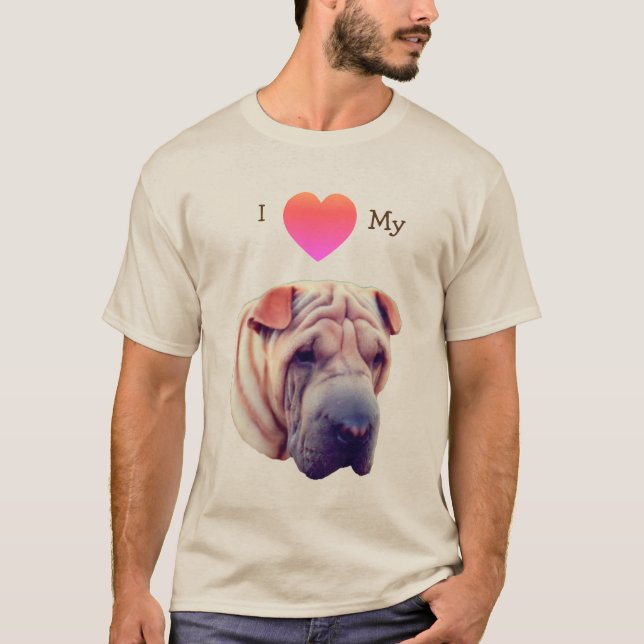 I Love Heart My Shar Pei Dog  T-Shirt (Front)