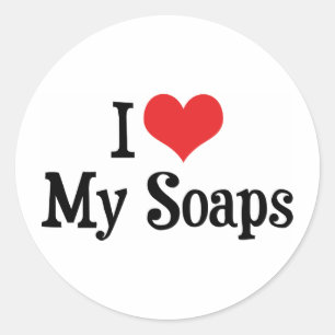 I Love Heart My Soaps - Soap Opera Lover Classic Round Sticker