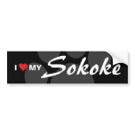 I Love (Heart) My Sokoke Bumper Sticker