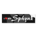 I Love (Heart) My Sphynx Bumper Sticker