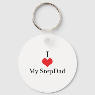 I Love (Heart) My StepDad Keychain