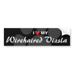 I Love (Heart) My Wirehaired Vizsla Bumper Sticker