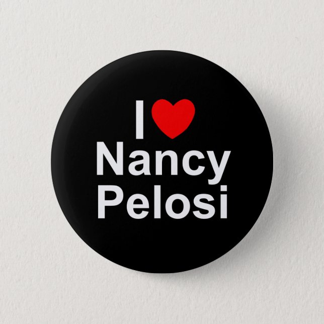 I Love (Heart) Nancy Pelosi Button (Front)