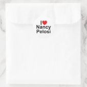 I Love (Heart) Nancy Pelosi Classic Round Sticker (Bag)