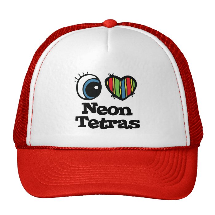 I Love (Heart) Neon Tetras Trucker Hat