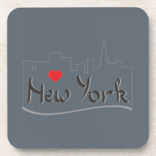 I love (heart) New York, New York Beverage Coaster
