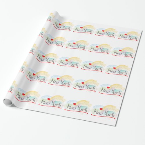 I love heart New York New York Wrapping Paper