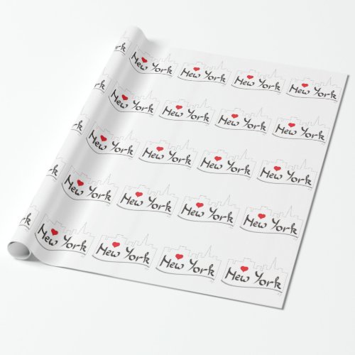 I love heart New York New York Wrapping Paper