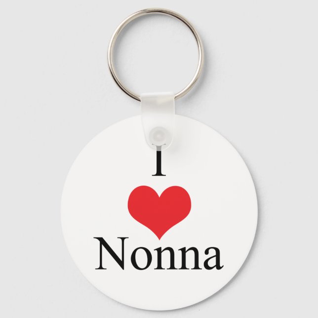 I Love (Heart) Nonna Keychain (Front)
