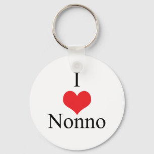 I Love (Heart) Nonno Keychain