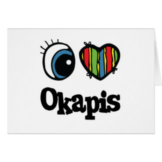 I Love (Heart) Okapis Cards