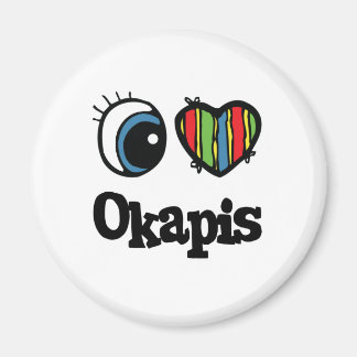 I Love (Heart) Okapis Magnet