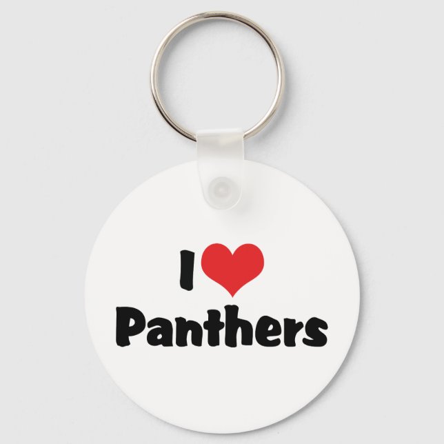 I Love Heart Panthers Keychain (Front)