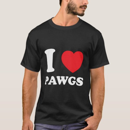 I Love Heart Pawgs T_Shirt