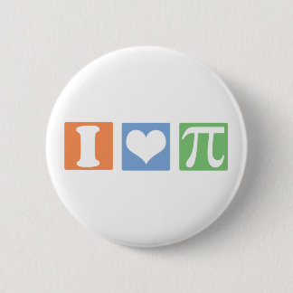 I Love (Heart) Pi Button