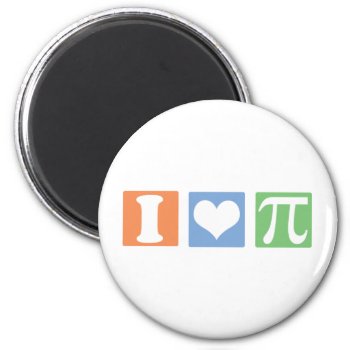 I Love (heart) Pi Magnet by teachertees at Zazzle