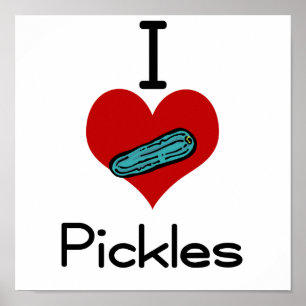 I love-heart pickles poster