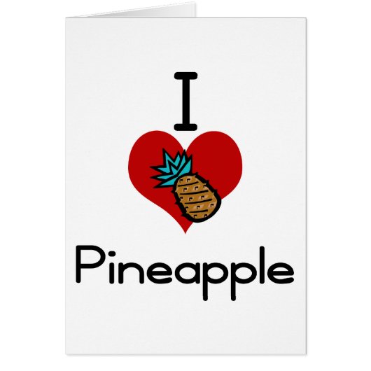 I love-heart pineapple cards (Front)