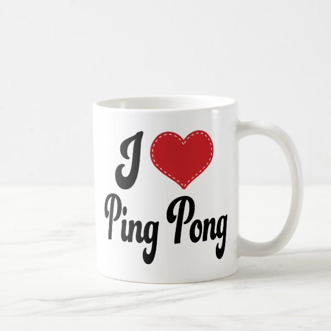I Love (Heart) Ping Pong Coffee Mug (Right)