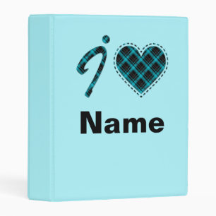 I love... Heart, plaid Mini Binder