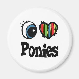 I Love (Heart) Ponies Magnet
