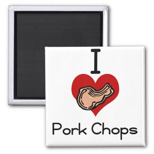 I love_heart pork chop magnet