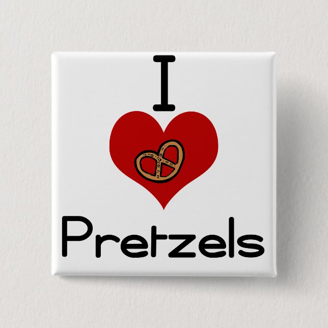 I love-heart pretzel button (Front)