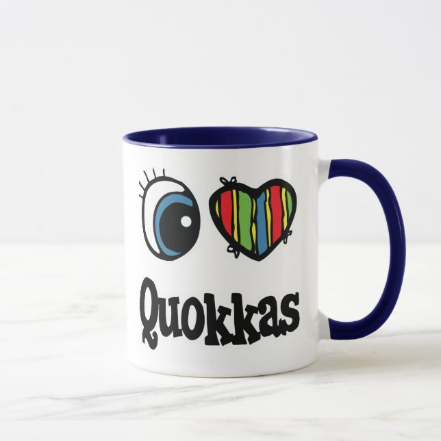 I Love (Heart) Quokkas Mug (Right)