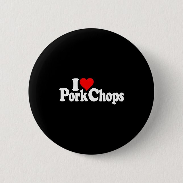I Love Heart Rk Chops  Button (Front)