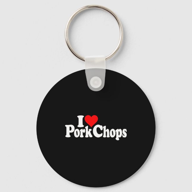 I Love Heart Rk Chops  Keychain (Front)