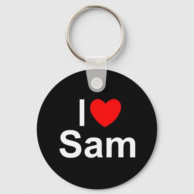 I Love (Heart) Sam Keychain (Front)