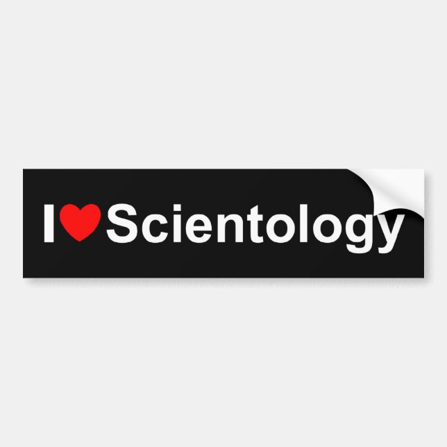 I Love (Heart) Scientology Bumper Sticker (Front)