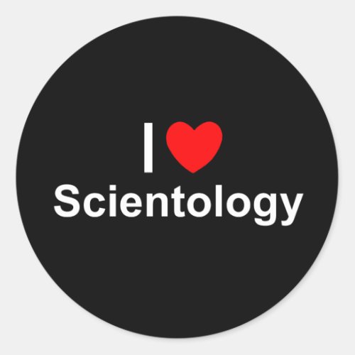 I Love Heart Scientology Classic Round Sticker