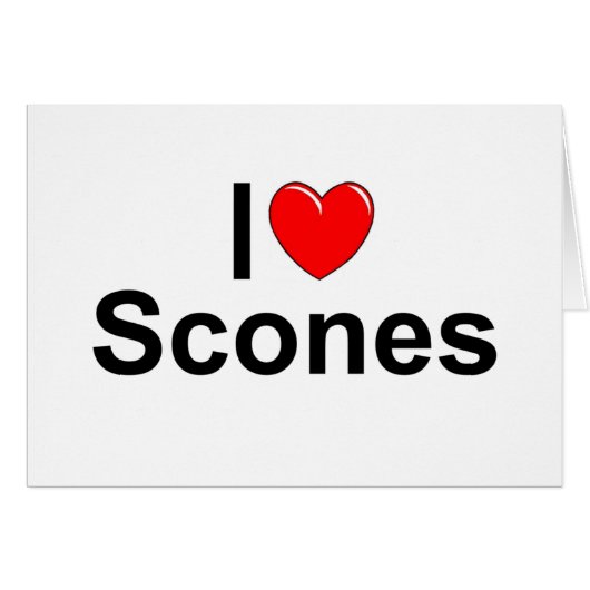 I Love (Heart) Scones Cards (Front Horizontal)