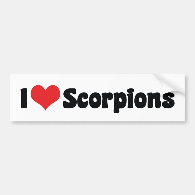 I Love Heart Scorpions Bumper Sticker (Front)