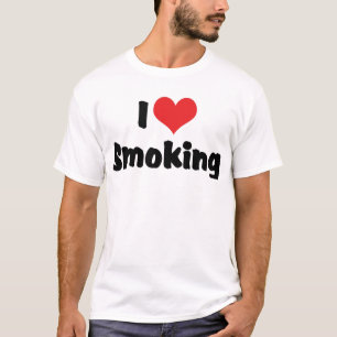 I Love Heart Smoking - Tobacco Cigarette Smokers T-Shirt