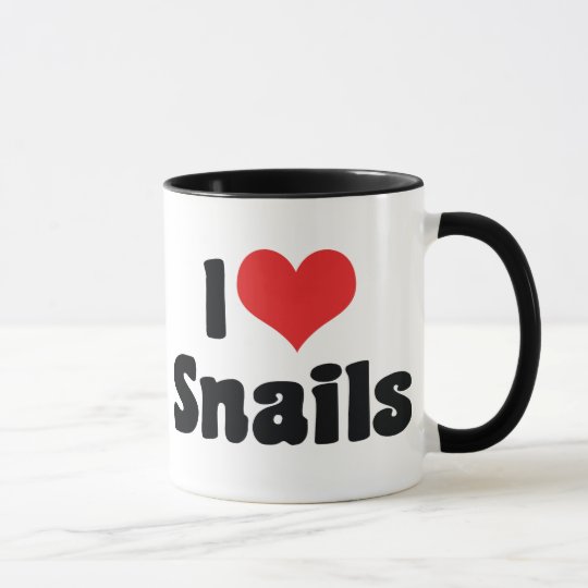 I Love Heart Snails Mug